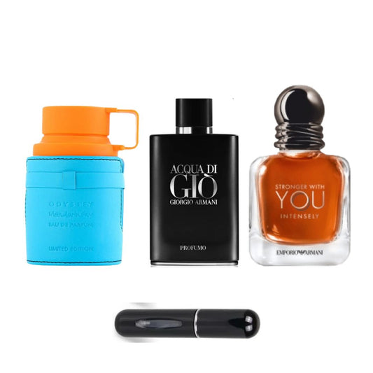 MANDARINSKY + ACQUA DI GIÒ PROFUMO + STRONGER WITH YOU INTENSELY