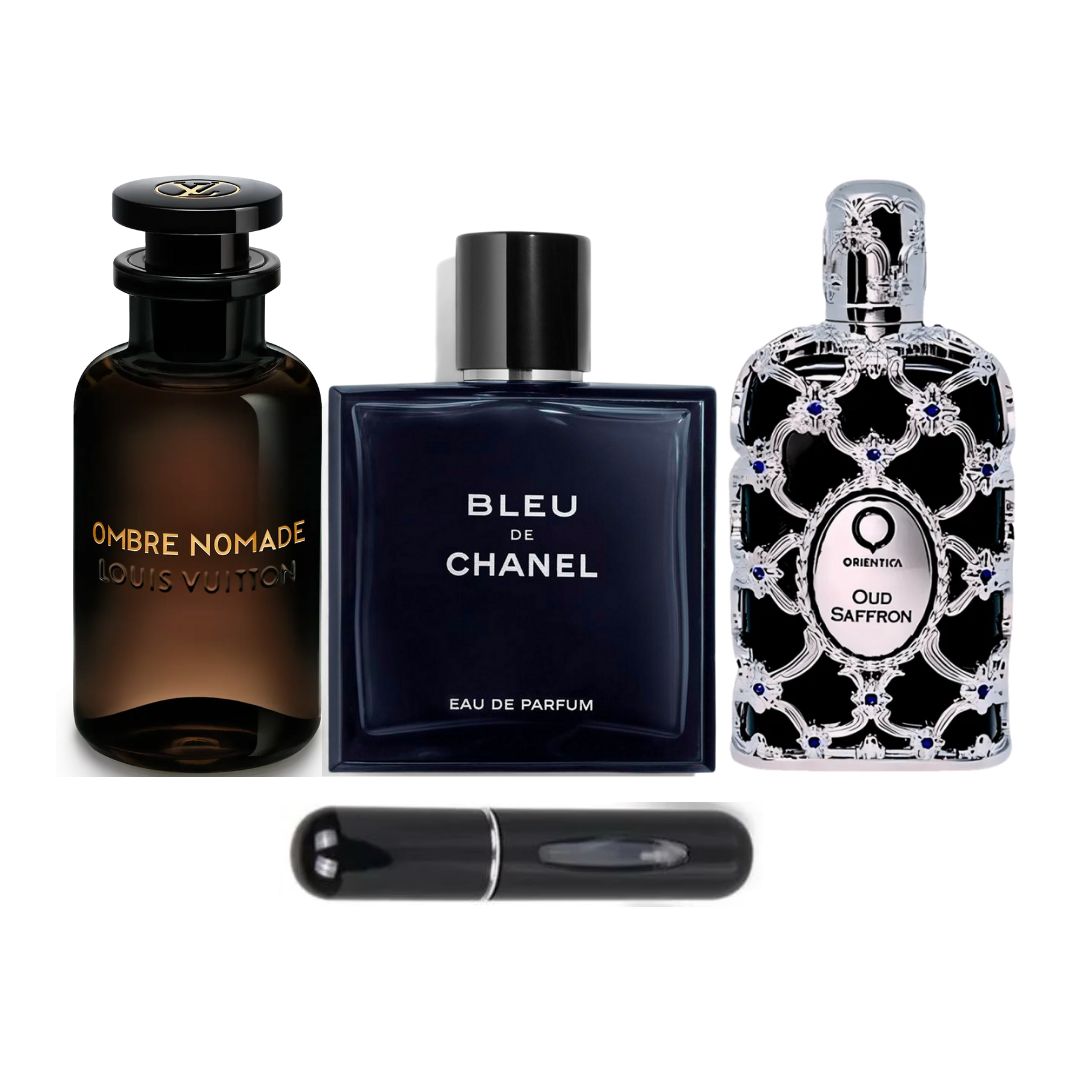 OMBRE NOMADE + BLEU DE CHANEL + OUD SAFFRON