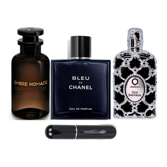 OMBRE NOMADE + BLEU DE CHANEL + OUD SAFFRON